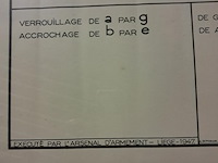 Oude affiche met kader van mitrailleuse browning.300 (1260mm op 970mm ) - afbeelding 4 van  4