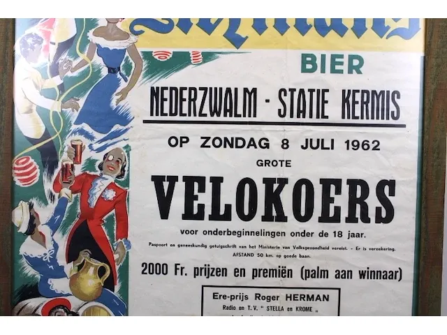 Oude affiche velokoers 1962 - afbeelding 2 van  3