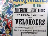 Oude affiche velokoers 1962 - afbeelding 2 van  3