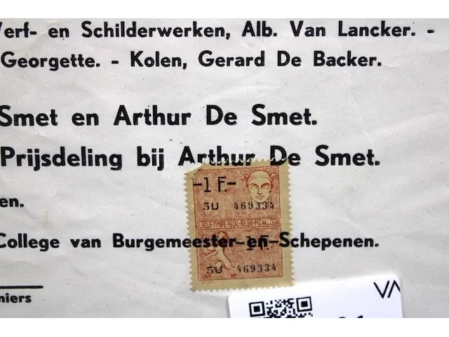 Oude affiche velokoers 1962 - afbeelding 3 van  3