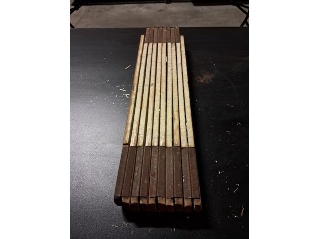 Oude antieke xxl plooimeter ( l 38 b 9) - afbeelding 5 van  5