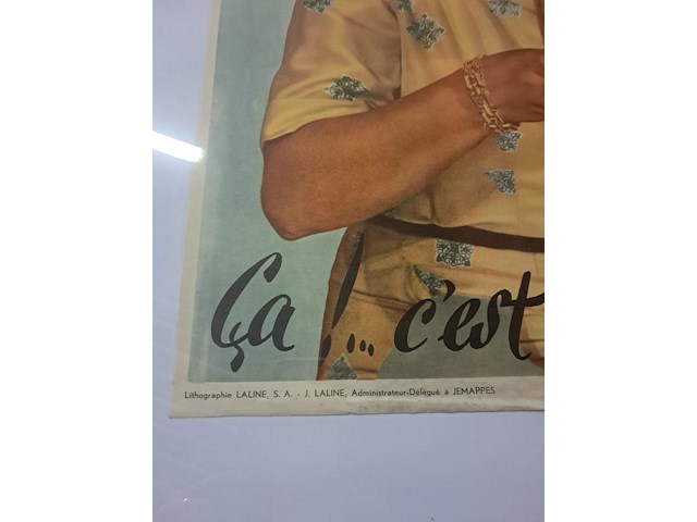 Oude bier affiche met kader affiche 460mm op 640mm - afbeelding 2 van  2