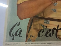 Oude bier affiche met kader affiche 460mm op 640mm - afbeelding 2 van  2