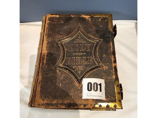Oude bijbel family bible scott & henry met gravures - afbeelding 1 van  14