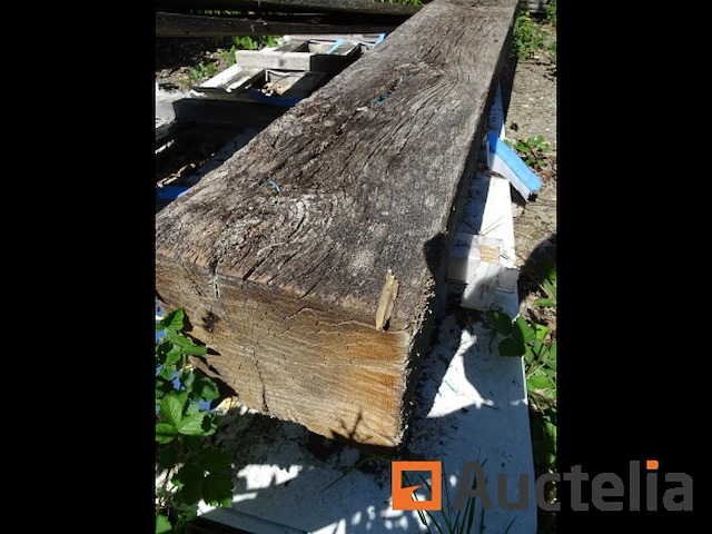 Oude eiken balk - afbeelding 2 van  3