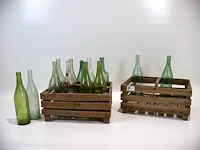 Oude glazen flessen (x13)