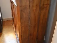 Oude houten kast 2 deuren 1 lade met marmeren blad - afbeelding 4 van  6