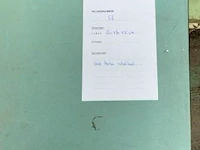 Oude houten schooltafel afm plm 120 x 80 x 52 cm - afbeelding 2 van  2