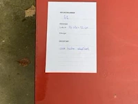 Oude houten schooltafel afm plm 120 x 80 x 52 cm - afbeelding 2 van  2