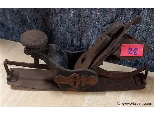 Oude ijzeren schaafver - afbeelding 2 van  2