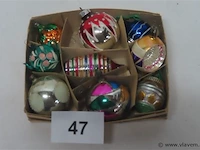 Oude kerstballen, 9 stuks - afbeelding 1 van  3