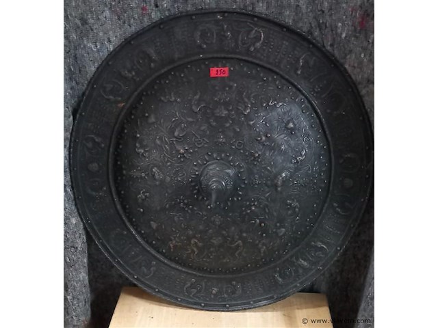 Oude koperen schild - afbeelding 1 van  1