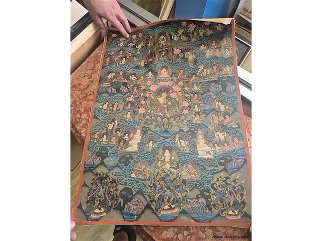 Oude mandala op doek - afbeelding 1 van  5