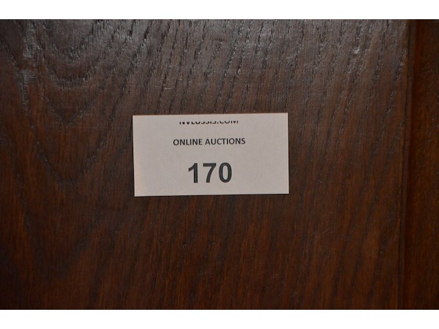 Oude massief eiken kast met 2 deuren en 1 lade ca. 2 m hoog en 1,30m breed - afbeelding 3 van  7