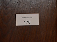 Oude massief eiken kast met 2 deuren en 1 lade ca. 2 m hoog en 1,30m breed - afbeelding 3 van  7