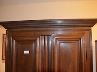 Oude massief eiken kast met 2 deuren en 1 lade ca. 2 m hoog en 1,30m breed - afbeelding 5 van  7