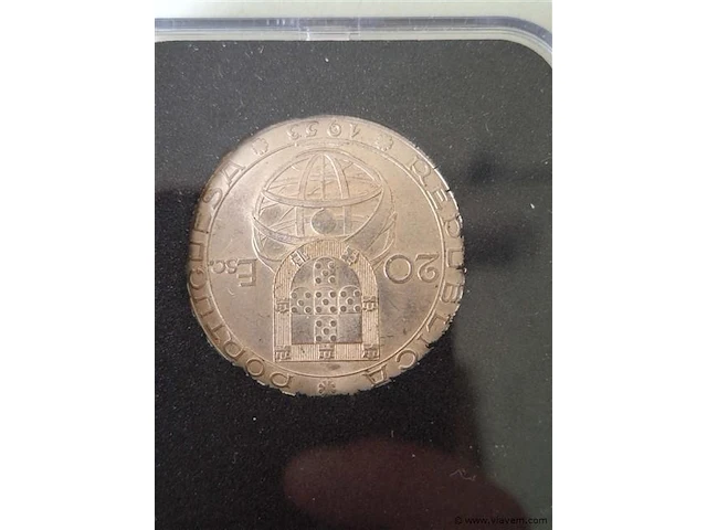 Oude munt zilver portugal - afbeelding 4 van  4