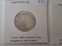 Oude munten zilver belgie - afbeelding 2 van  4