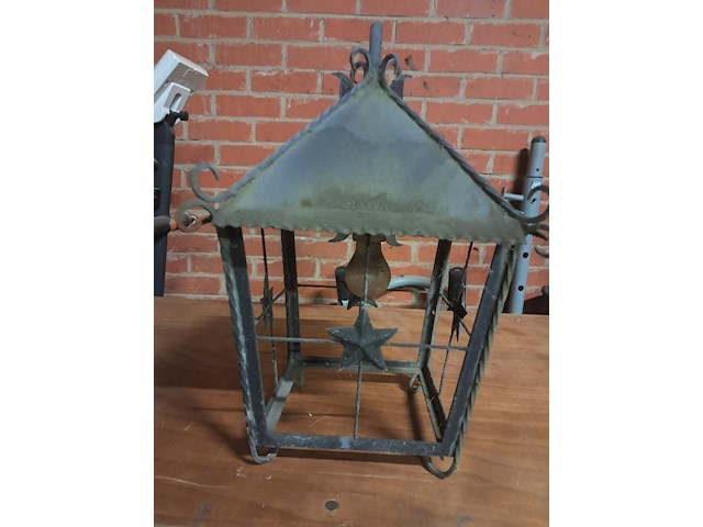 Oude muurlantaarn ( h 540mm l 520mm b 350mm ) - afbeelding 3 van  4