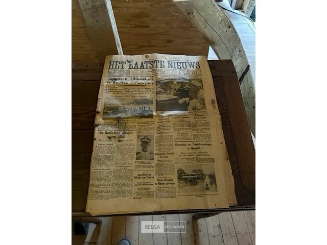 Oude oorlogskrant 1939 - afbeelding 1 van  2