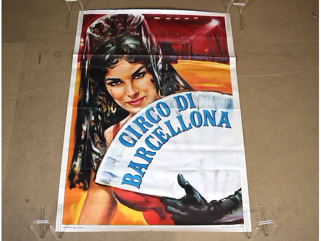 Oude poster circo di barcellona - afbeelding 1 van  7