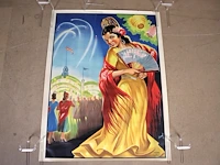 Oude poster spaanse dame - afbeelding 1 van  4