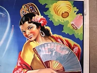 Oude poster spaanse dame - afbeelding 2 van  4