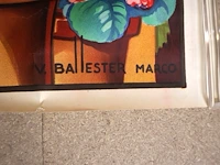 Oude poster spaanse dames - afbeelding 4 van  5
