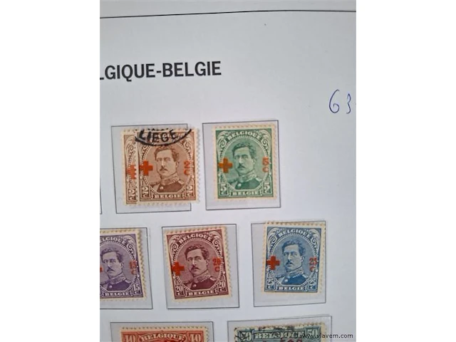 Oude postzegels belgië - afbeelding 1 van  7