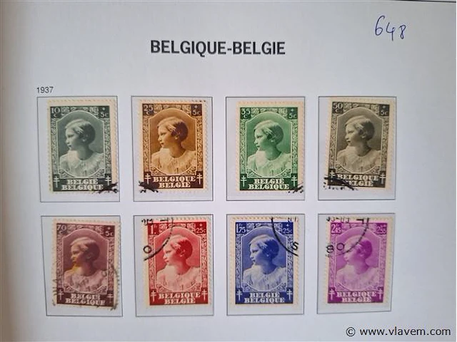 Oude postzegels belgië - afbeelding 1 van  3