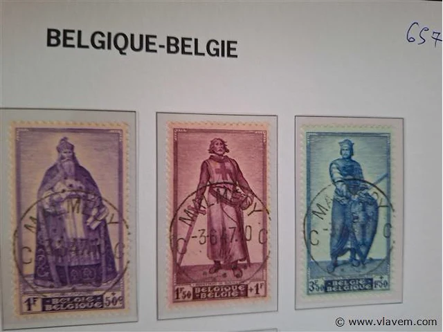 Oude postzegels belgië - afbeelding 3 van  5