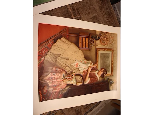 Oude print (x5) - afbeelding 6 van  6
