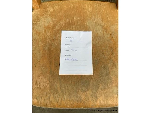 Oude schoolstoel zithoogte 41 cm - afbeelding 2 van  2