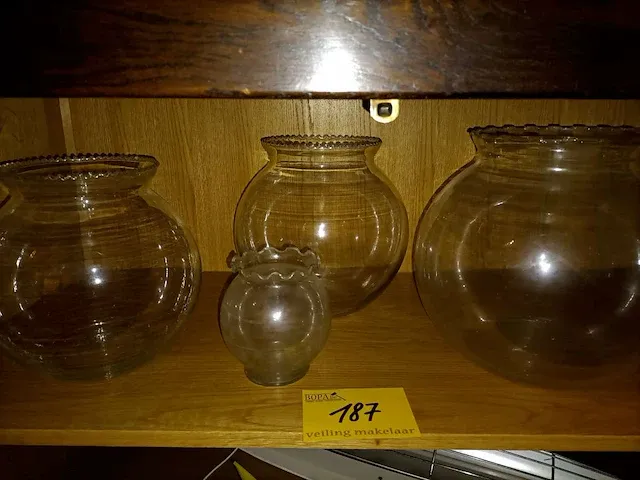 Oude visbokalen, 4 stuks - afbeelding 1 van  3