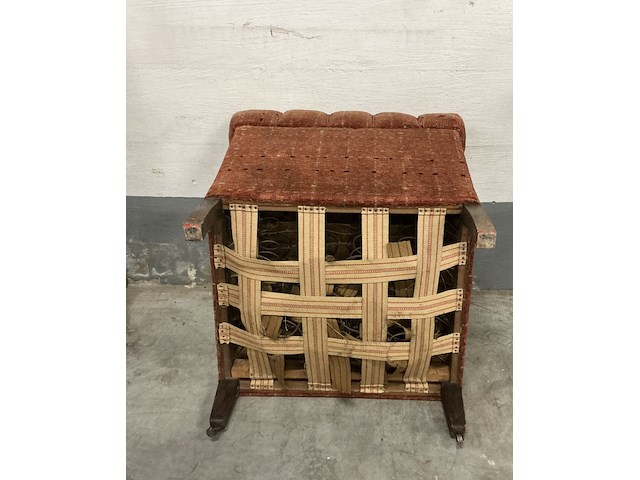 Oude zetel '40-'50 op wieltjes - afbeelding 4 van  4