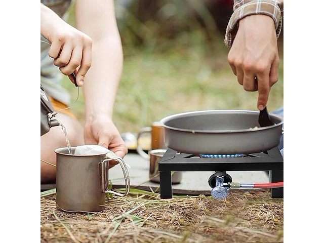 Outdoor camping gaskoker 25 x 25 x 11 cm - afbeelding 3 van  6