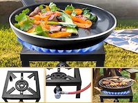 Outdoor camping gaskoker 25 x 25 x 11 cm - afbeelding 4 van  6