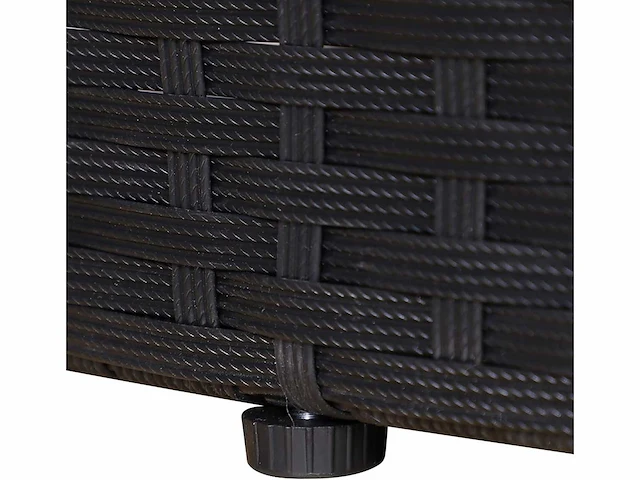 Outdoor modulair rotan eiland 5 stuks ronde lounge stoel met opvouwbare luifel wasbare verwijderbare kussens - afbeelding 7 van  9