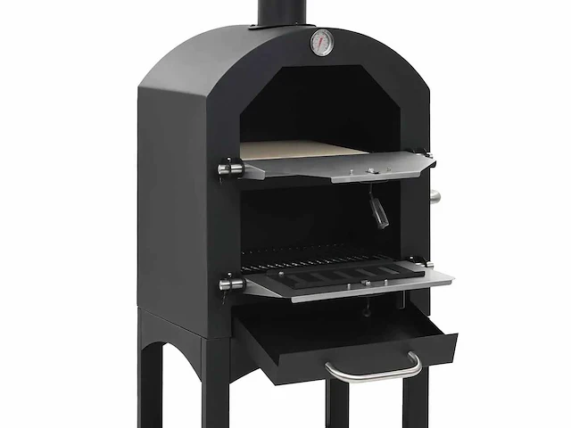 Outdoor pizza oven houtskool fireclay stone - gratis verzending alleen in belgië - afbeelding 4 van  8