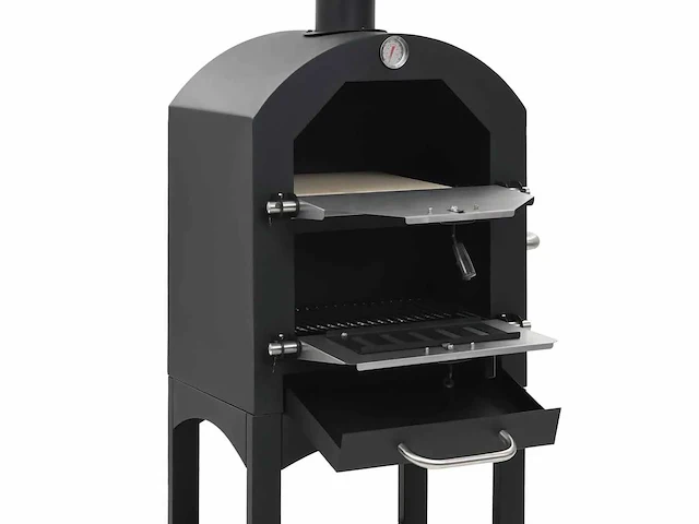 Outdoor pizza oven houtskool fireclay stone - afbeelding 4 van  8