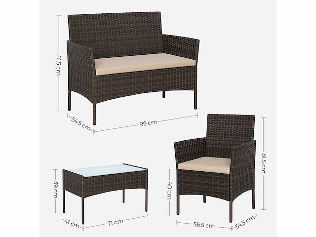Outdoor tuinmeubelen, meubelset - afbeelding 4 van  6