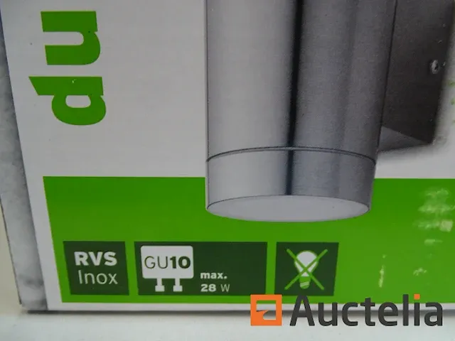 Outdoor wand lamp roestvrij staal gamma 1 durham - afbeelding 3 van  5