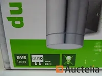 Outdoor wand lamp roestvrij staal gamma 1 durham - afbeelding 3 van  5