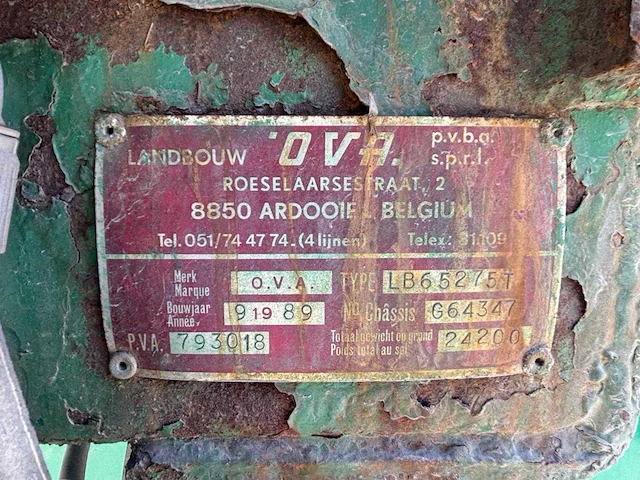 Ova - 1989 - lb65275t - silagekipwagen - afbeelding 14 van  20