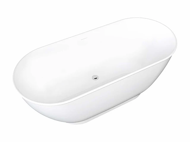 Ovaal vrijstaand bad - 240 l - glanzend wit - acryl - afbeelding 4 van  6
