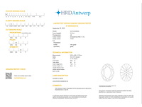 Oval diamant 0.54ct – d/vvs1 – hrd - afbeelding 4 van  4
