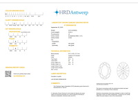 Oval diamant 0.66ct – d/vvs2 – hrd - afbeelding 4 van  4