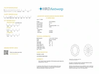 Oval diamond 3.01 - d/vvs2 (hrd certified) - afbeelding 4 van  4