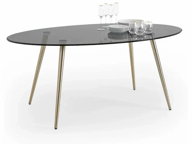 Ovale eettafel - 6/8 couvert - afbeelding 3 van  6