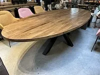 Ovale mangohouten eetkamertafel - afbeelding 2 van  7